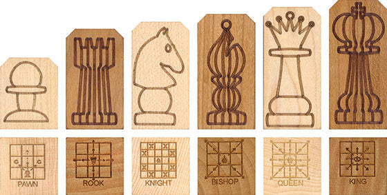 Wooden Chess Piece Set