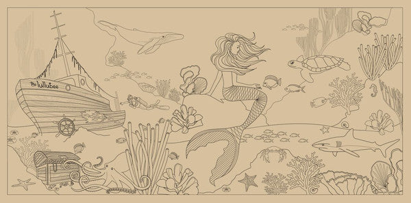 Giant Coloring Mural - Through the Moongate and Over the Moon Toys