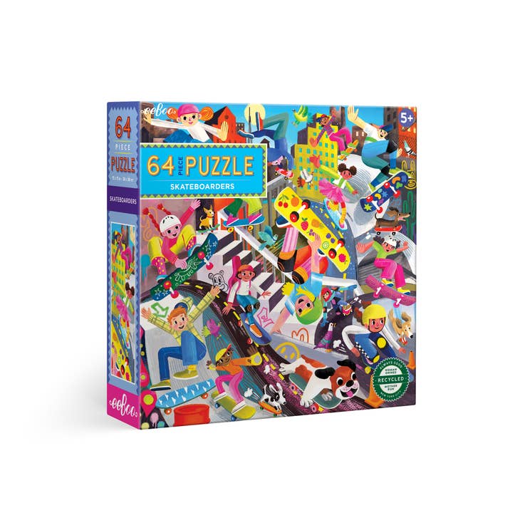Skateboarders Play 64 piece Puzzle
