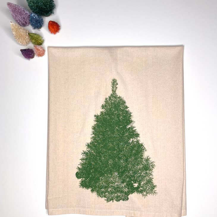 Sprouted Designs Winter Holiday Flour Sack Dish Towel