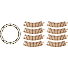 Wooden Circle Train Track Set - Through the Moongate and Over the Moon Toys