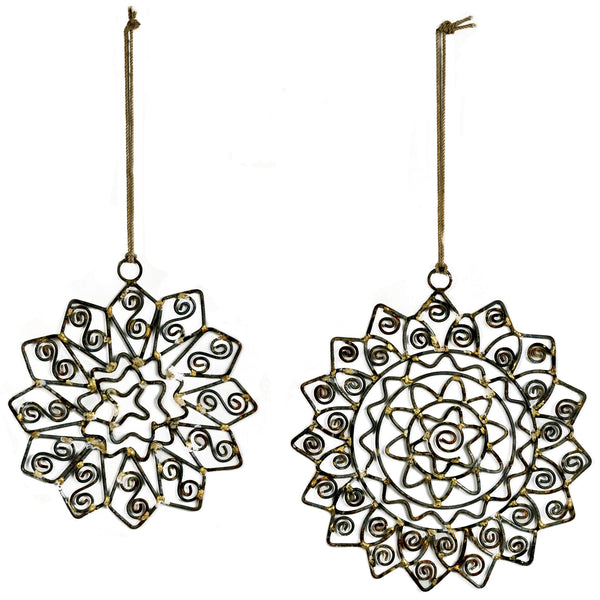 Filigree Metal Snowflake ornaments