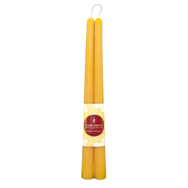 Beeswax Candlesticks 12" Taper Pair