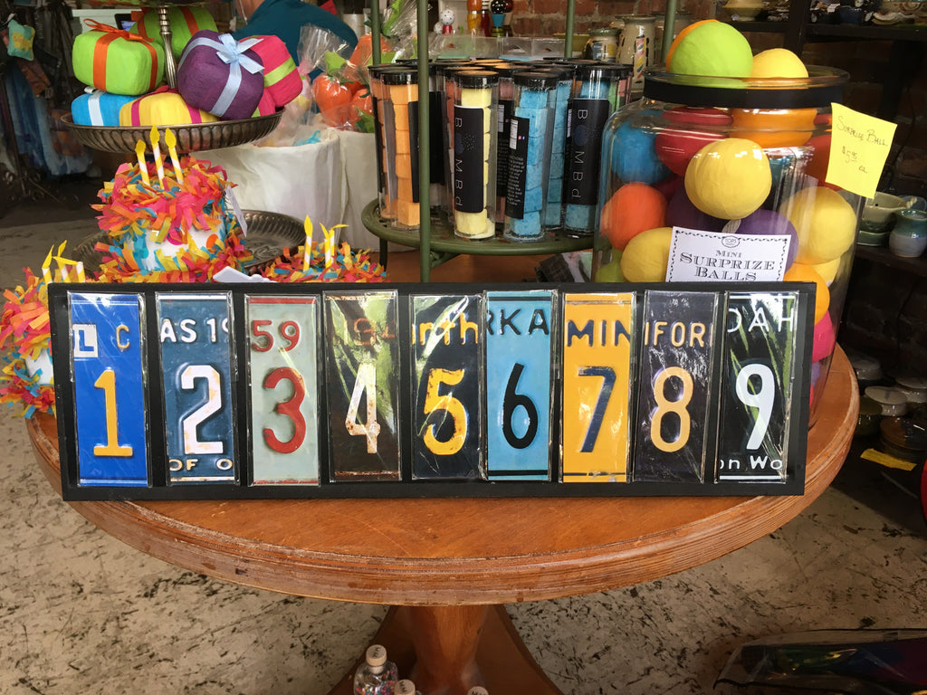 License Plate Art Magnets Numbers