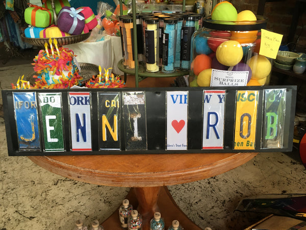 License Plate Art Magnet Boards
