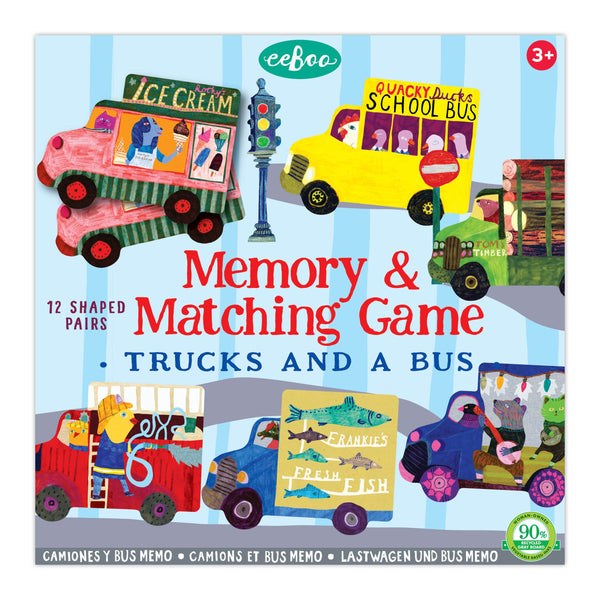 Trucks and a Bus Memory & Matching Game