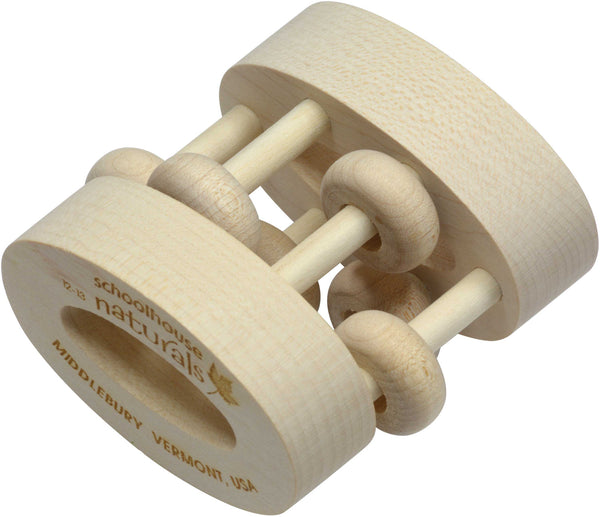Natural Wooden Rattle - Through the Moongate and Over the Moon Toys