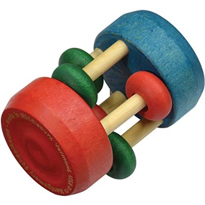 Natural Wooden Rattle - Through the Moongate and Over the Moon Toys