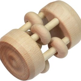Natural Wooden Rattle - Through the Moongate and Over the Moon Toys