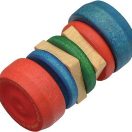 Natural Wooden Rattle - Through the Moongate and Over the Moon Toys