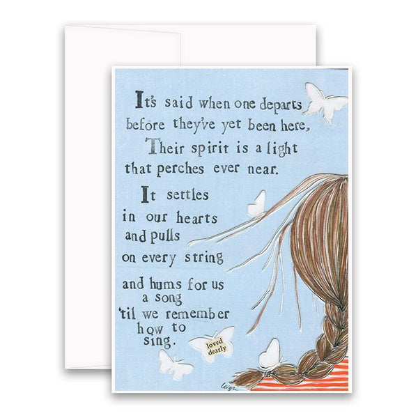 Curly Girl Sympathy Cards