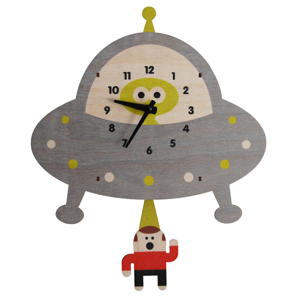 Whimsical Wooden Pendulum Clocks